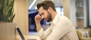 worried small business owner