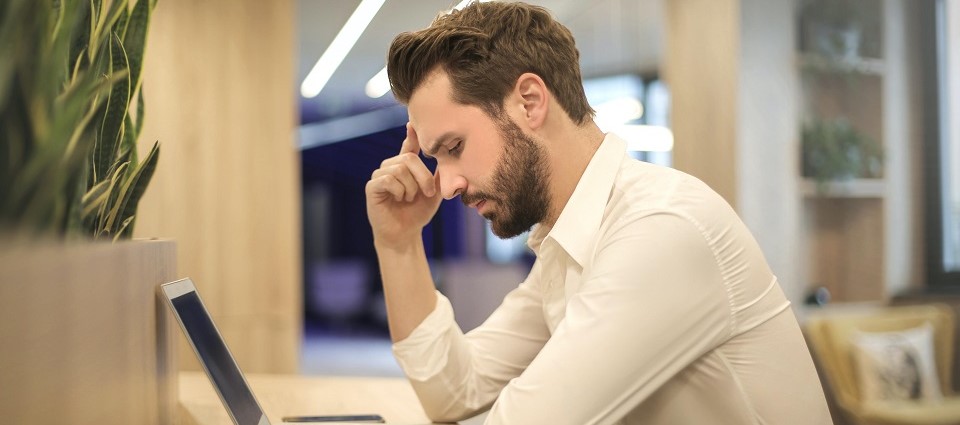 worried small business owner